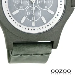 Oozoo Damen Armbanduhr Timepieces Analog Leder grau UOC6513A