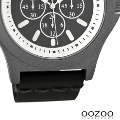 Oozoo Damen Armbanduhr Timepieces Analog Leder schwarz UOC6514A
