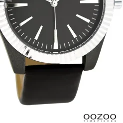 Oozoo Damen Armbanduhr Timepieces Analog Leder schwarz UOC6519A