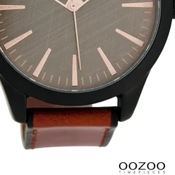 Oozoo Damen Armbanduhr Timepieces Analog Leder braun UOC7427A