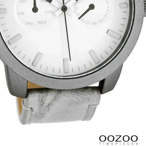 Oozoo Damen Armbanduhr Timepieces Analog Leder grau UOC8255A