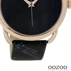 Oozoo Damen Armbanduhr Timepieces Analog Leder schwarz UOC9164A