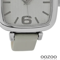 Oozoo Damen Armbanduhr Timepieces Analog Leder grau UOC9180A