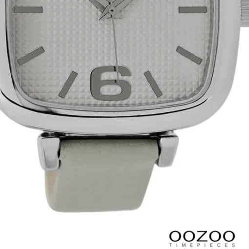 Oozoo Damen Armbanduhr Timepieces Analog Leder grau UOC9180A