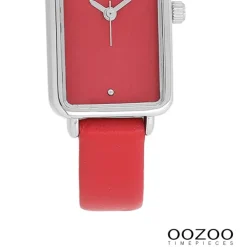Oozoo Damen Armbanduhr Timepieces Analog Lederband rot UOC11532