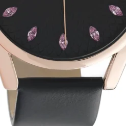 Oozoo Damen Armbanduhr Timepieces C10819 Analog Leder schwarz UOC10819
