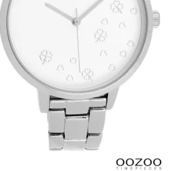 Oozoo Damen Armbanduhr Timepieces Analog Edelstahl silber UOC11120