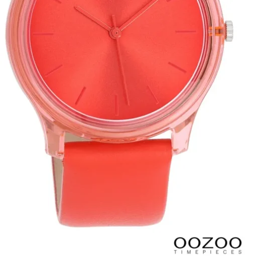 Oozoo Damen Armbanduhr Timepieces Analog Leder rot UOC11142