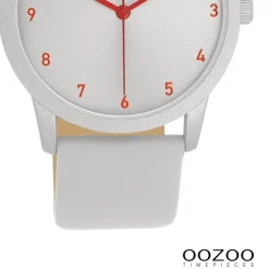 Oozoo Damen Armbanduhr Timepieces Analog Leder grau UOC11166