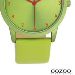 Oozoo Damen Armbanduhr Timepieces Analog Leder grün UOC11169