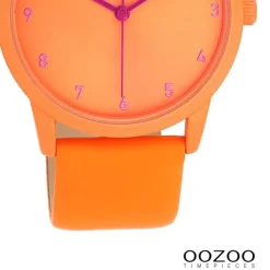 Oozoo Damen Armbanduhr Timepieces Analog Leder orange UOC11171