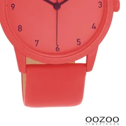 Oozoo Damen Armbanduhr Timepieces Analog Leder rot UOC11172