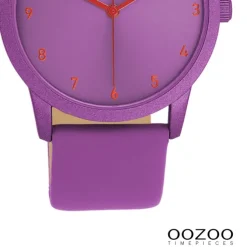 Oozoo Damen Armbanduhr Timepieces Analog Leder lila UOC11173