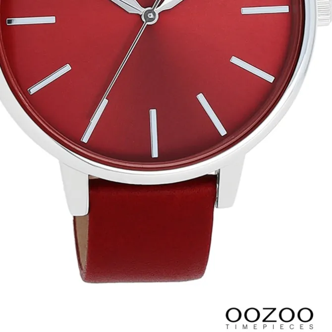 Oozoo Damen Armbanduhr Timepieces Analog Leder rot UOC11299