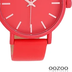 Oozoo Damen Armbanduhr Timepieces Analog Leder rot UOC11179