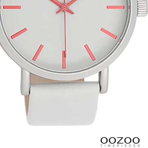 Oozoo Damen Armbanduhr Timepieces Analog Leder grau UOC11180