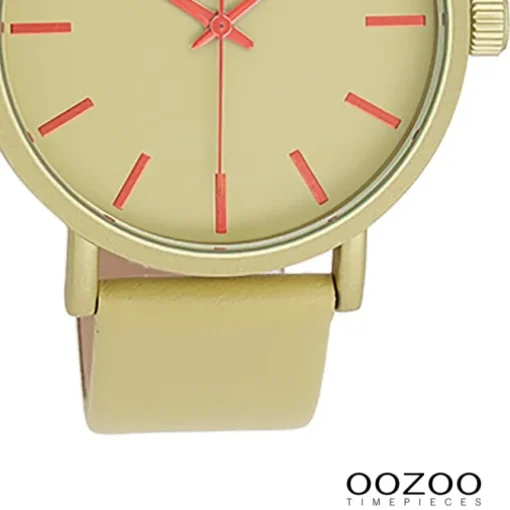 Oozoo Damen Armbanduhr Timepieces Analog Leder olivgrün UOC11181