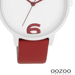 Oozoo Damen Armbanduhr Timepieces Analog Leder rot UOC11237