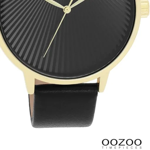 Oozoo Damen Armbanduhr Timepieces Analog Leder schwarz UOC11242