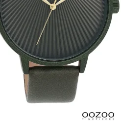 Oozoo Damen Armbanduhr Timepieces Analog Leder forest grün UOC11248