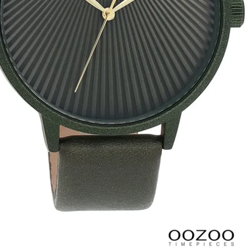 Oozoo Damen Armbanduhr Timepieces Analog Leder forest grün UOC11248