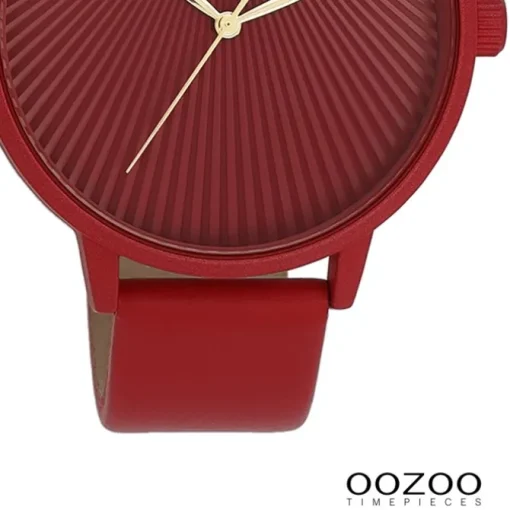 Oozoo Damen Armbanduhr Timepieces Analog Leder rot UOC11249