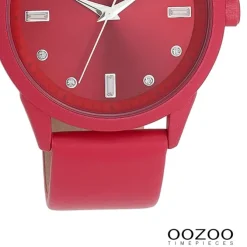 Oozoo Damen Armbanduhr Timepieces Analog Leder pink UOC11286
