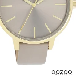 Oozoo Damen Armbanduhr Timepieces Analog Leder taupe braun UOC11291