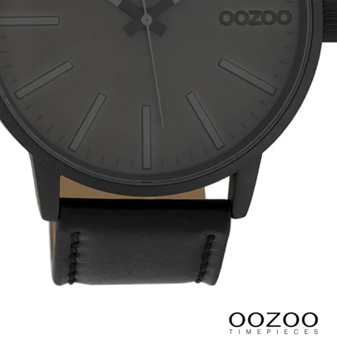 Oozoo Damen Armbanduhr Timepieces Analog Leder schwarz UOC10014