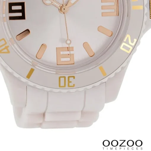 Oozoo Damen Armbanduhr Timepieces Analog Silikon weiß UOC4344A