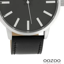 Oozoo Damen Armbanduhr Timepieces Analog Leder schwarz UOC10034