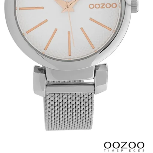 Oozoo Damen Armbanduhr Timepieces Analog Metall silber UOC10128