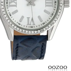 Oozoo Damen Armbanduhr Timepieces Analog Leder dunkelblau UOC10223
