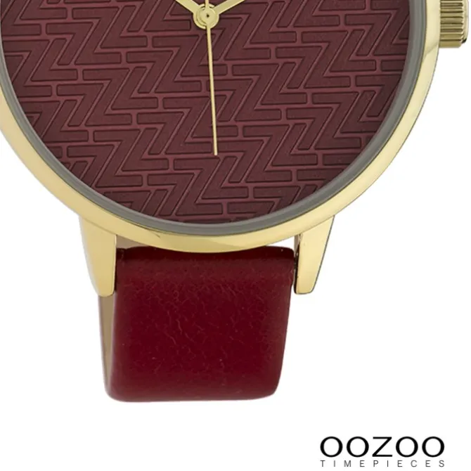 Oozoo Damen Armbanduhr Timepieces Analog Leder rot UOC10247