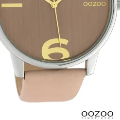 Oozoo Damen Armbanduhr Timepieces Analog Leder hellrosa UOC10371