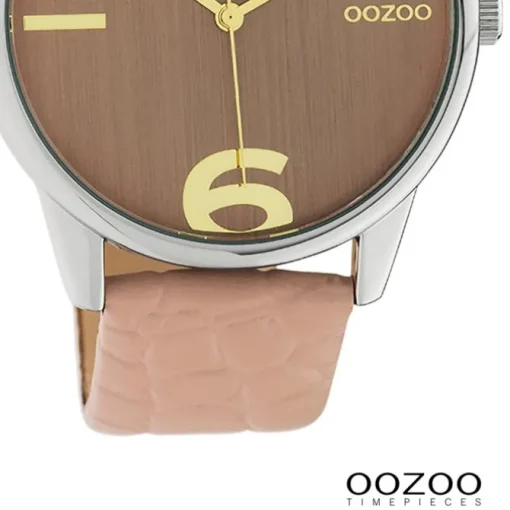 Oozoo Damen Armbanduhr Timepieces Analog Leder hellrosa UOC10376