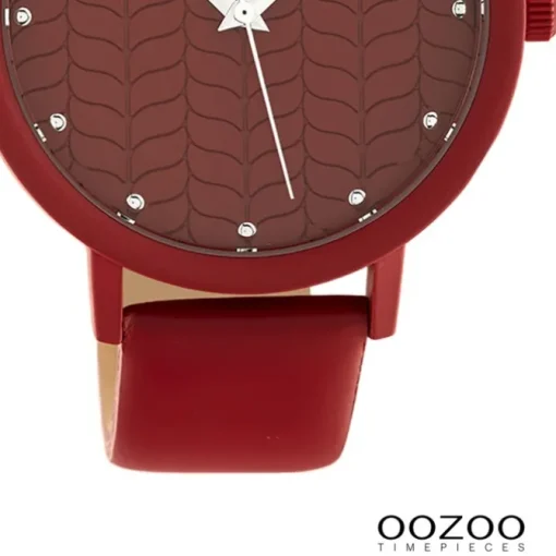 Oozoo Damen Armbanduhr Timepieces Analog Leder rot UOC10656
