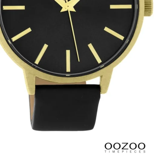 Oozoo Damen Armbanduhr Timepieces Analog Leder schwarz UOC10838
