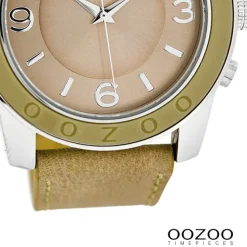 Oozoo Damen Armbanduhr Timepieces Analog Leder beige UOC5272A