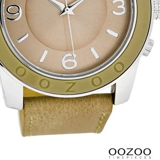 Oozoo Damen Armbanduhr Timepieces Analog Leder beige UOC5272A