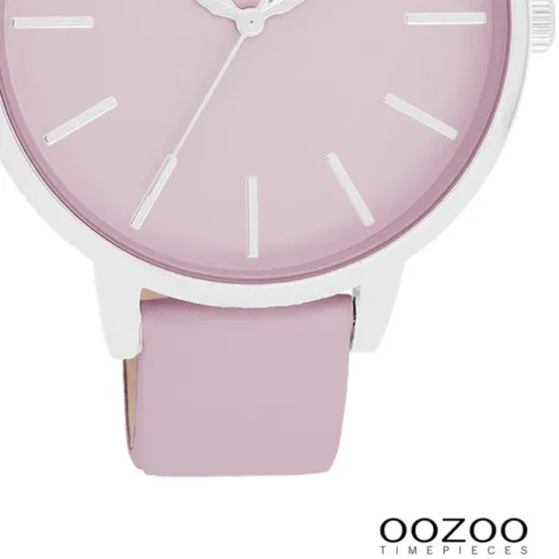 Oozoo Damen Armbanduhr Timepieces Analog Leder pastell-lila UOC11361