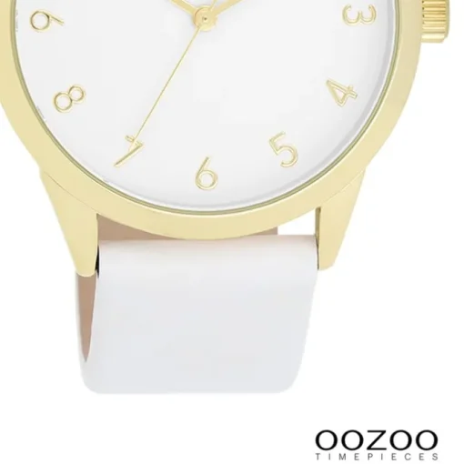Oozoo Damen Armbanduhr Timepieces Analog Leder weiß UOC11325