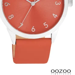Oozoo Damen Armbanduhr Timepieces Analog Leder orange UOC11326