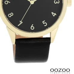 Oozoo Damen Armbanduhr Timepieces Analog Leder schwarz UOC11329