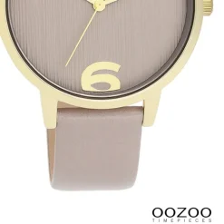 Oozoo Damen Armbanduhr Timepieces Analog Leder taupe braun UOC11342
