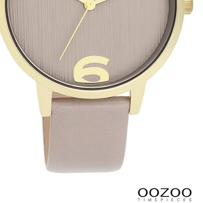 Oozoo Damen Armbanduhr Timepieces Analog Leder taupe braun UOC11342