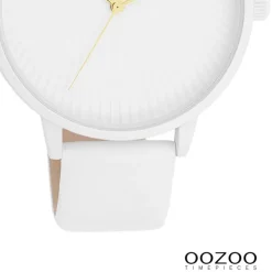 Oozoo Damen Armbanduhr Timepieces Analog Leder weiß UOC11343