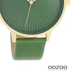 Oozoo Damen Armbanduhr Timepieces Analog Leder grün UOC11344