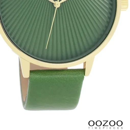 Oozoo Damen Armbanduhr Timepieces Analog Leder grün UOC11344