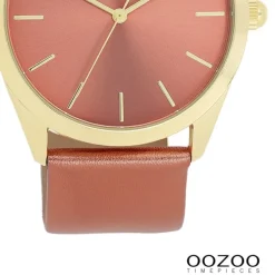 Oozoo Damen Armbanduhr Timepieces Analog Leder rot UOC11334